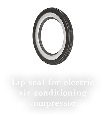 Lip seal for electric air conditioning compressor